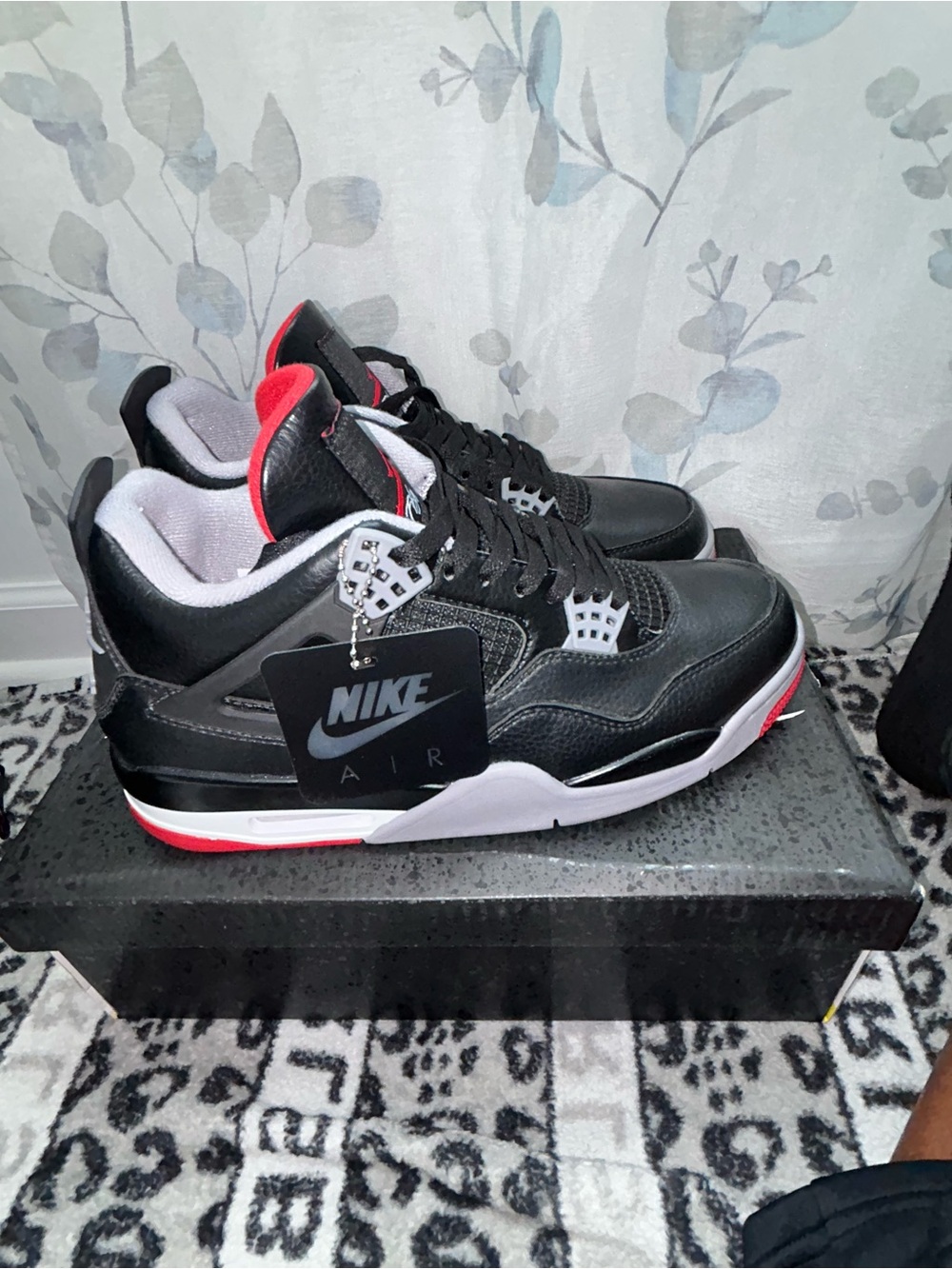 Men’s Black Red Gray High Top Basketball Sneakers – New with Box